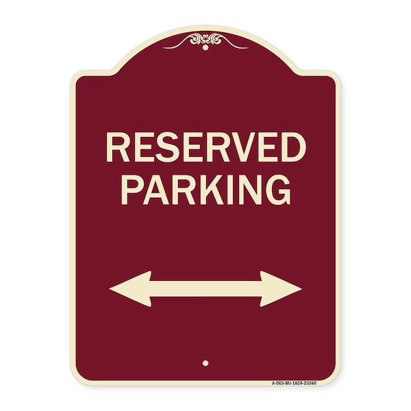 Signmission Reserved Parking Arrow Pointing Left and Right Heavy-Gauge Aluminum Sign, 24" x 18", BU-1824-23160 A-DES-BU-1824-23160 - main